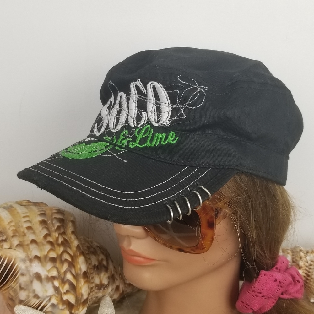 SOCO & LIME Embroidered Distressed Hat Cap